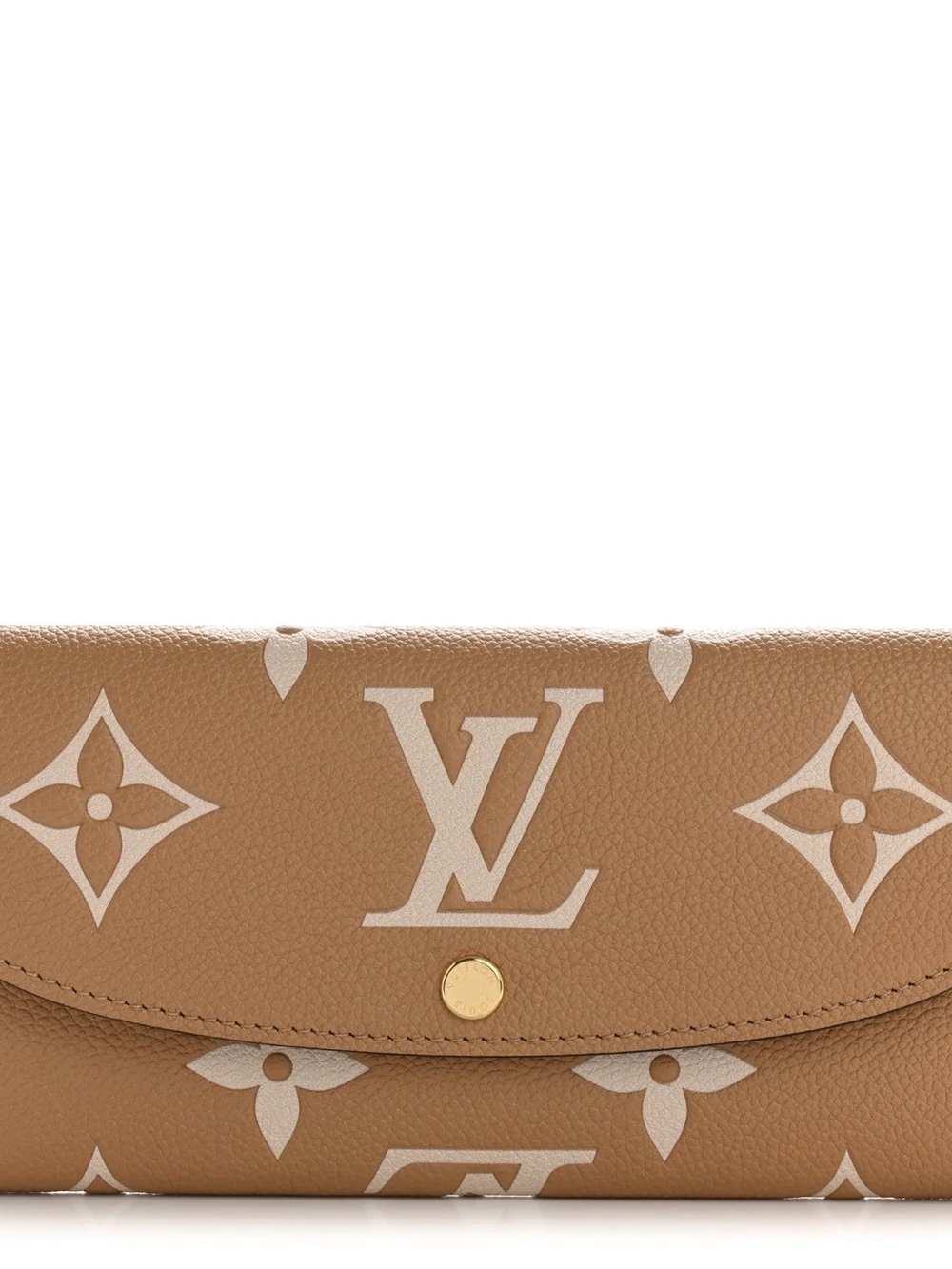 Discontinued Louis Vuitton Émilie wallet Monogram Empreinte, Arizona & Crème